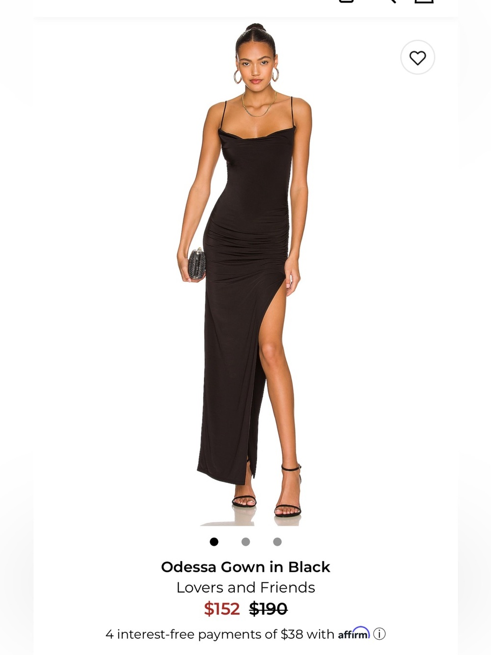 Lovers + Friends LIKE NEW ODESSA maxi gown